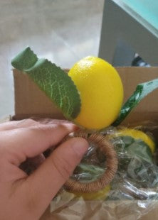 Porta-guardanapo limão - 8 unidades