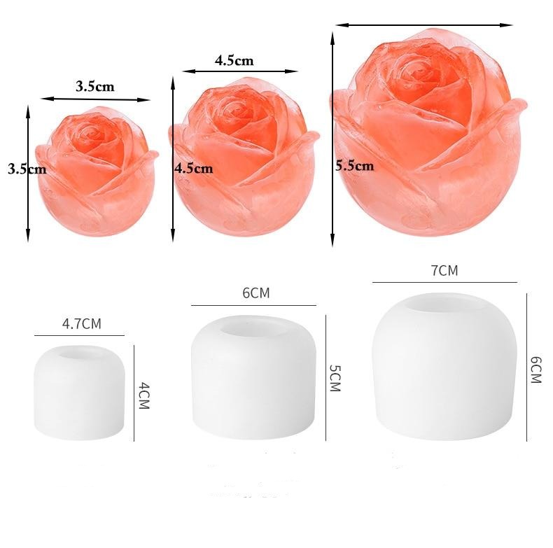Molde Silicone Rosa 3D